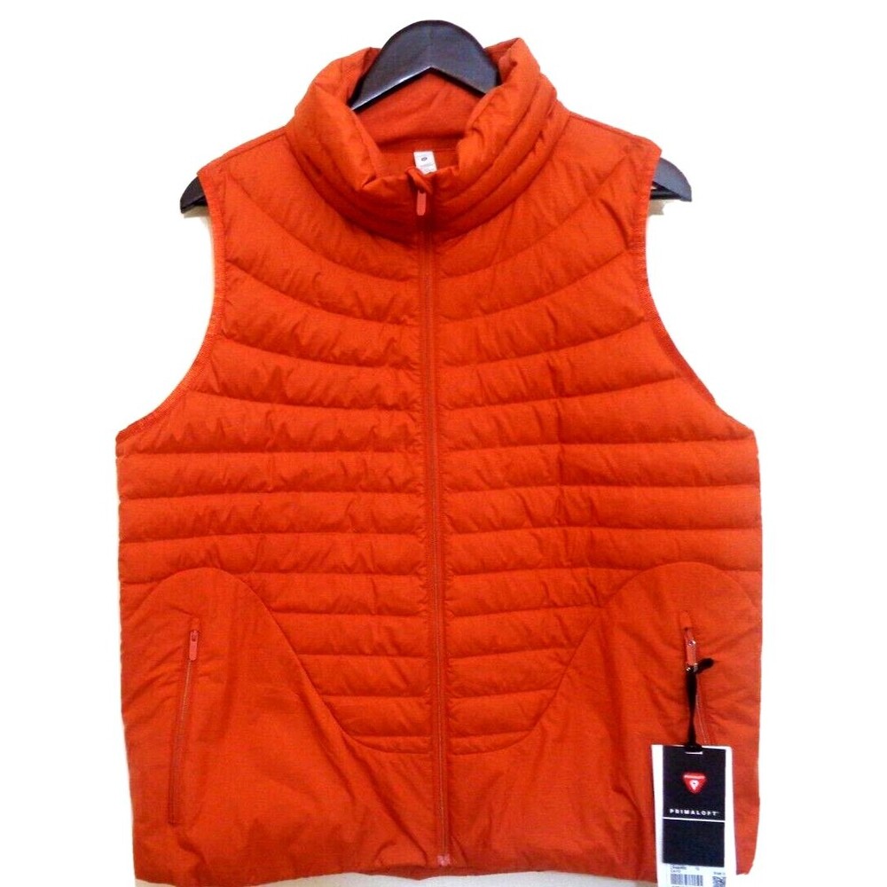 Primaloft Relaxed Fit Grey Goose Down Vest Sz 12 Womens Light Weight Base Warmth